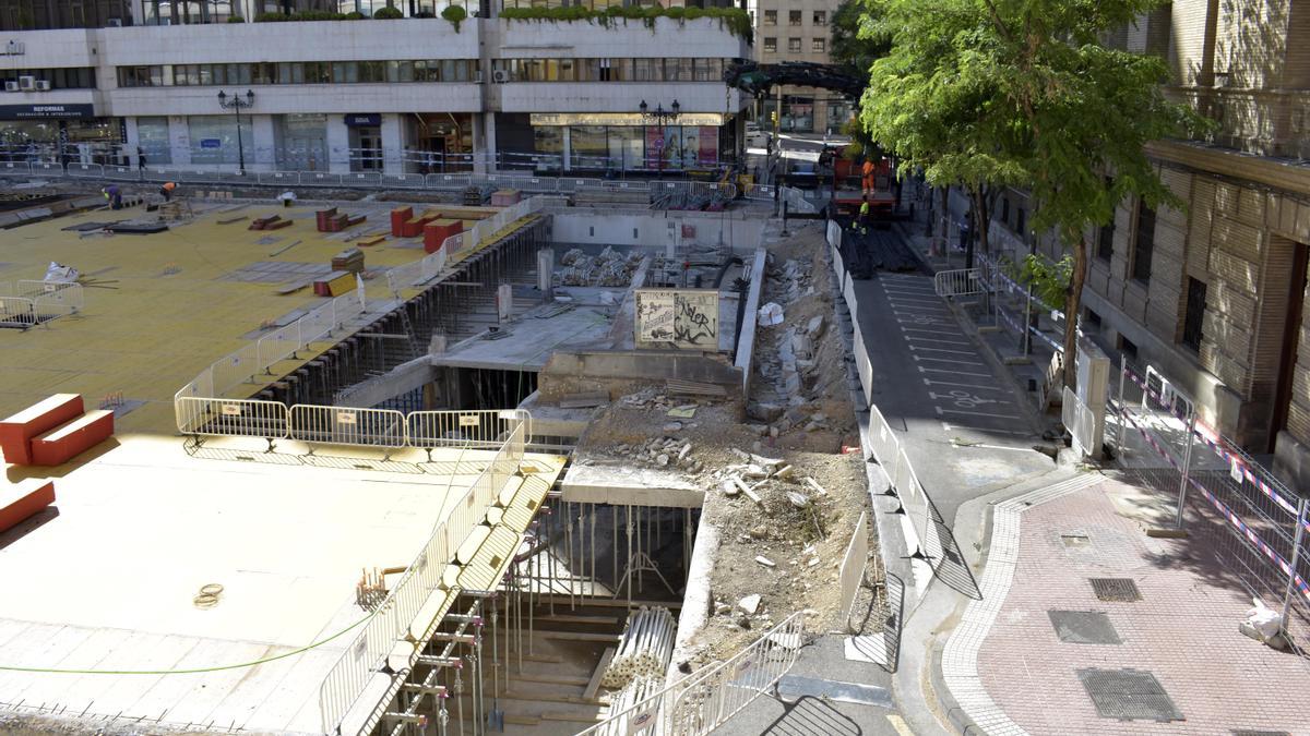 Zona donde estaban las rampas del párking de la plaza de Salamero.