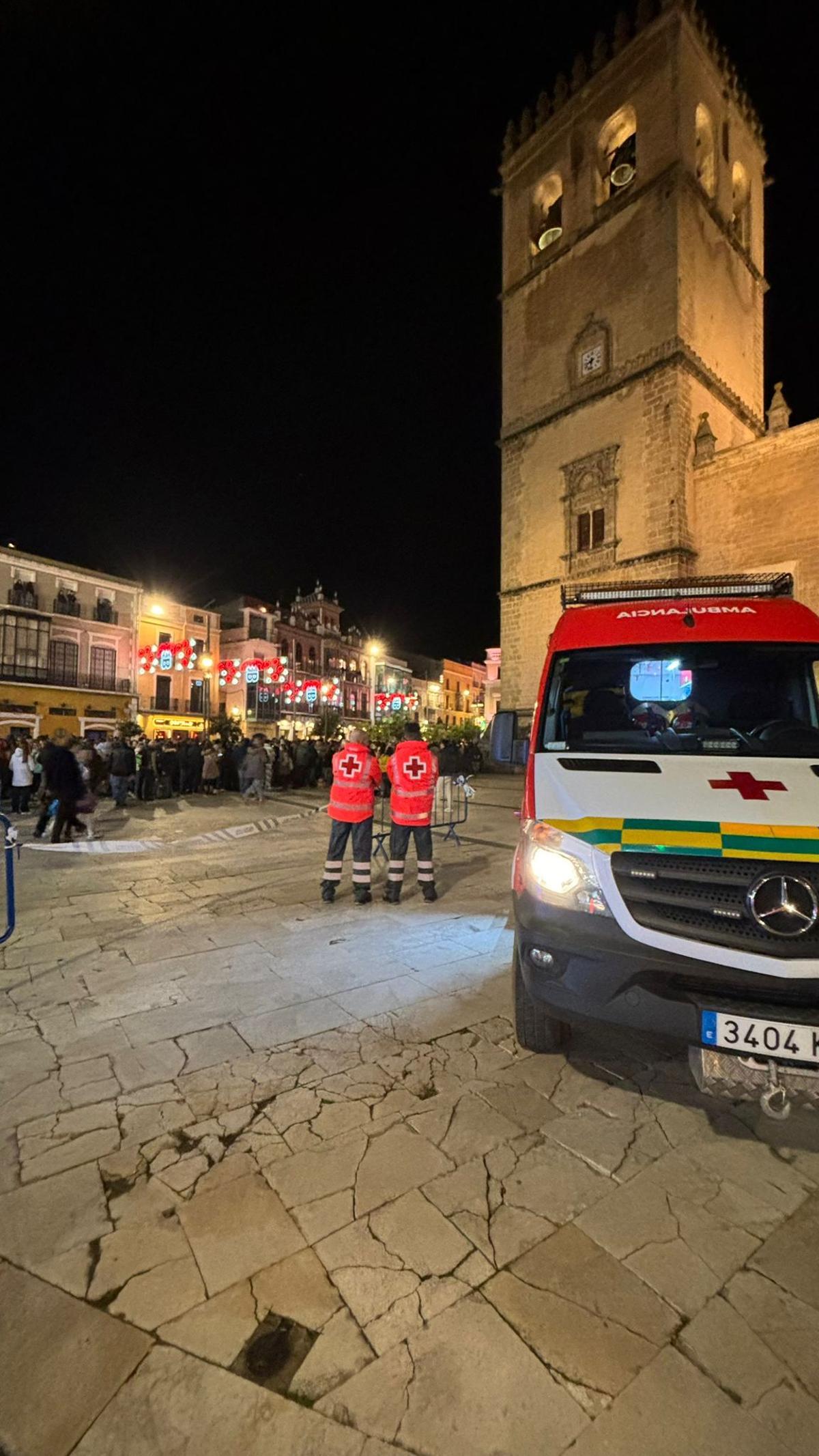Dispositivo de Cruz Roja en la plaza de España, Badajoz