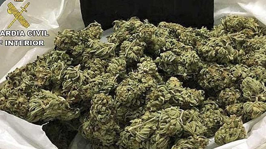 Marihuana incautada por la Guardia Civil.