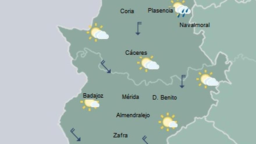 Extremadura registra mañana temperaturas de hasta 25 grados