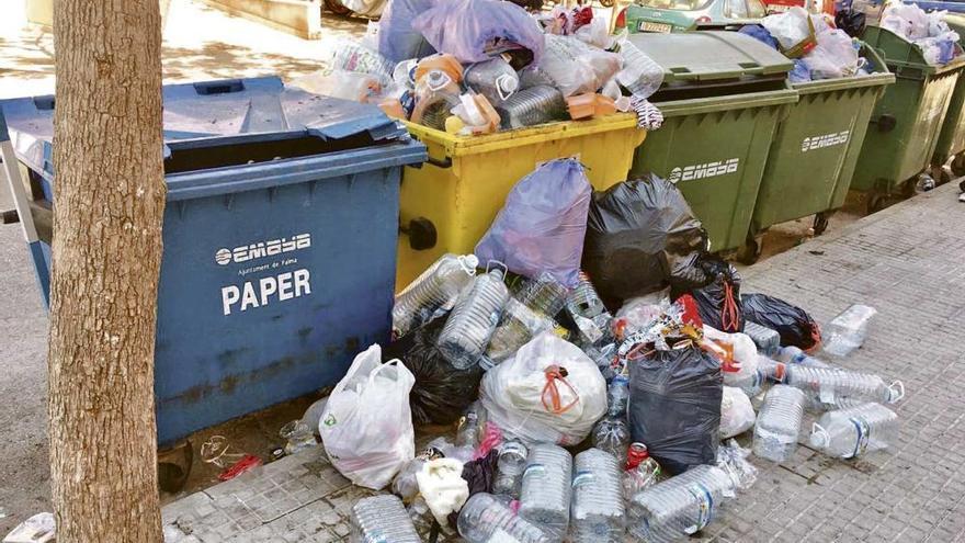 Basura desbordada en Palma