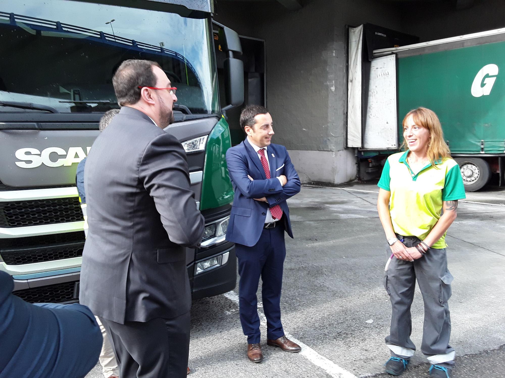 El presidente del Principado de Asturias Adrián Barbón visita Llanera