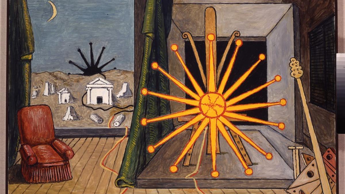 'Sole sul cavalletto' (1972), en la exposición de De Chirico en CaixaForum.