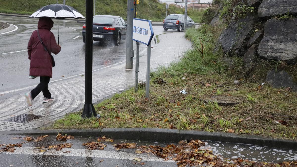 Lluvia intensa en Gijón.