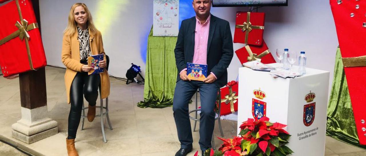 El alcalde de Granadilla de Abona y la concejala de Cultura y Fiestas.