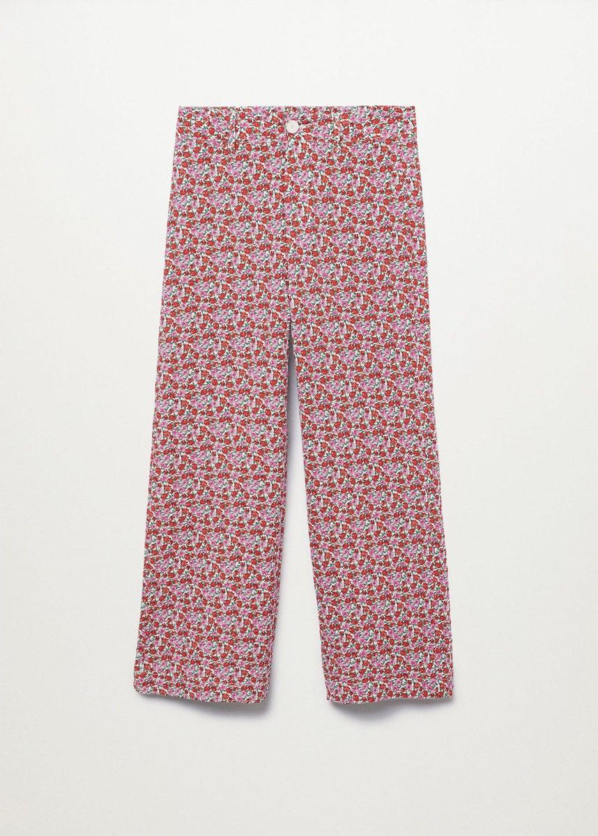 Pantalón culotte floral de Mango