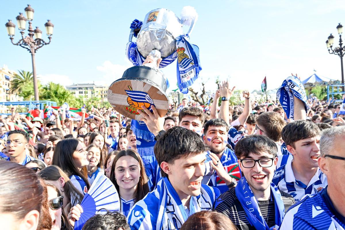 La fiesta de la Real Sociedad tras ganar la Copa del Rey.