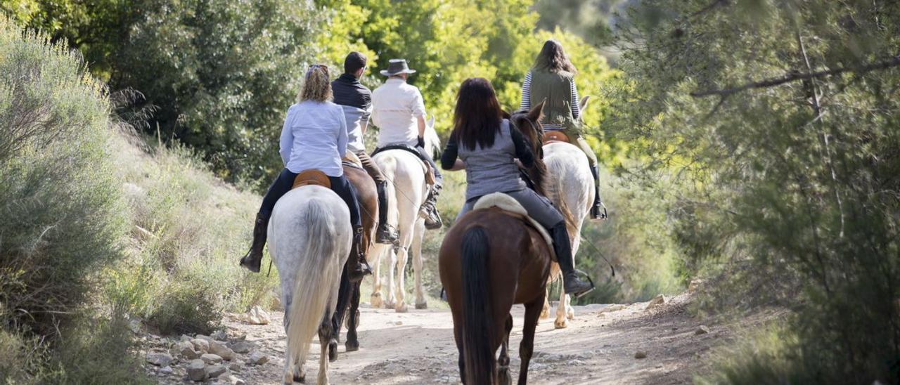 Imagen de archivo de una ruta a caballo por la Calderona. | FERNANDO BUSTAMANTE