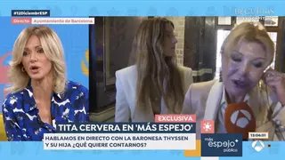 La baronesa Thyssen planta a Susanna Griso en directo y corta la conexión con 'Espejo público' de manera abrupta: "¿Qué ha pasado?"