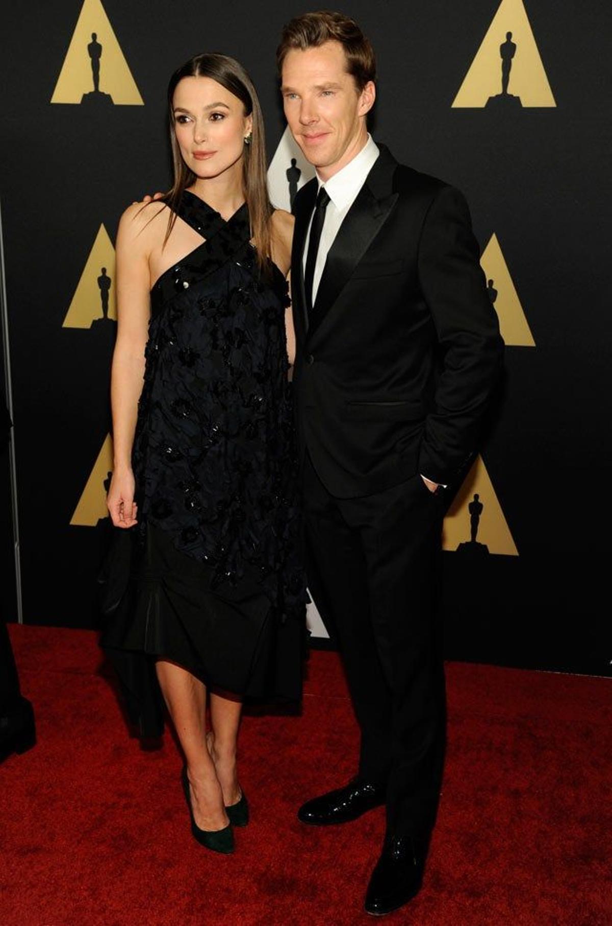 Keira Knightley y Benedict Cumberbatch, en los Governor's Awards 2014