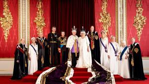 Imagen de la familia real británica con motivo de la coronación de Carlos III, el pasado mes de mayo.