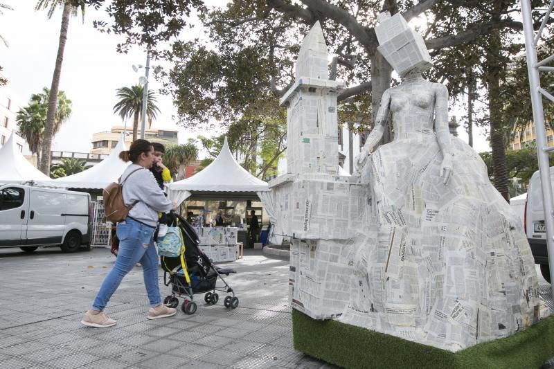 28.05.18. Las Palmas de Gran Canaria. Preparativos de la Feria del Libro. Parque San Telmo. Foto Quique Curbelo  | 28/05/2018 | Fotógrafo: Quique Curbelo