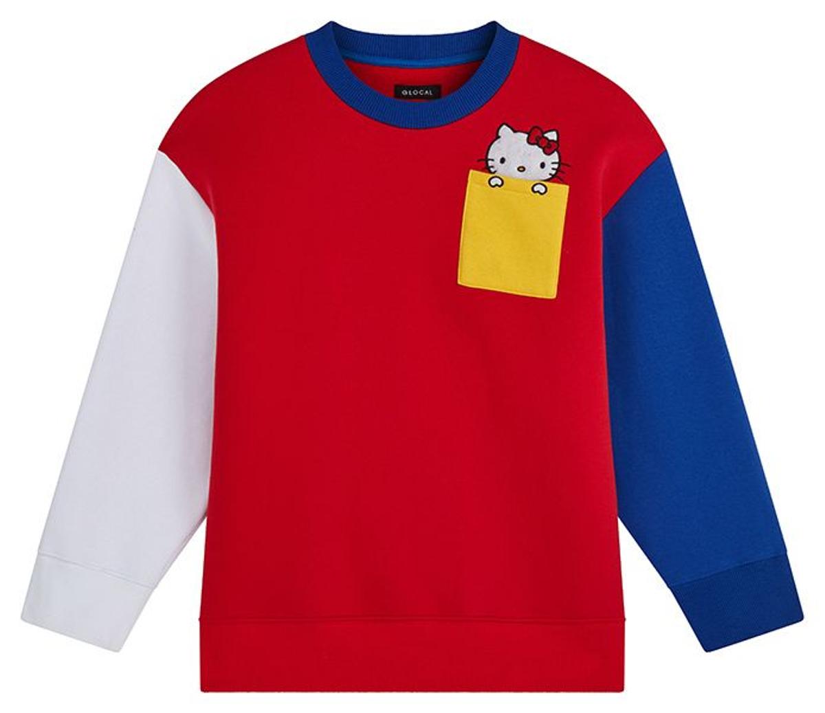 Sudadera colores y bolsillo de Asos x Hello Kitty