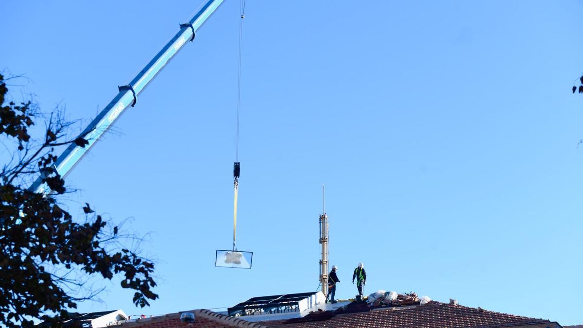 Trabajos de rehabilitación en la Cárcel Vieja de Murcia.