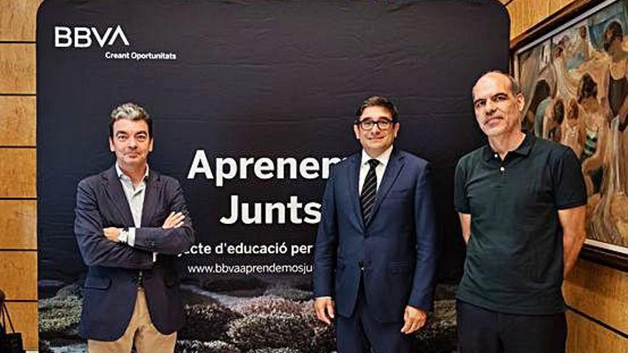 Arbeo, Llinares i De Vicente, en la presentació del curs a Barcelona.