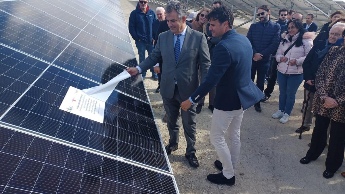 Juan María Vázquez, en la inauguración de una planta solar fotovoltaica en febrero de 2024.