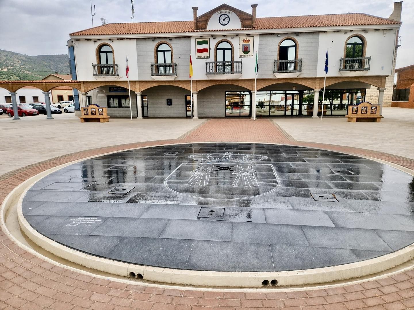Imagen de archivo de la Plaza de la Libertad de Arroyo de San Serván, Badajoz.