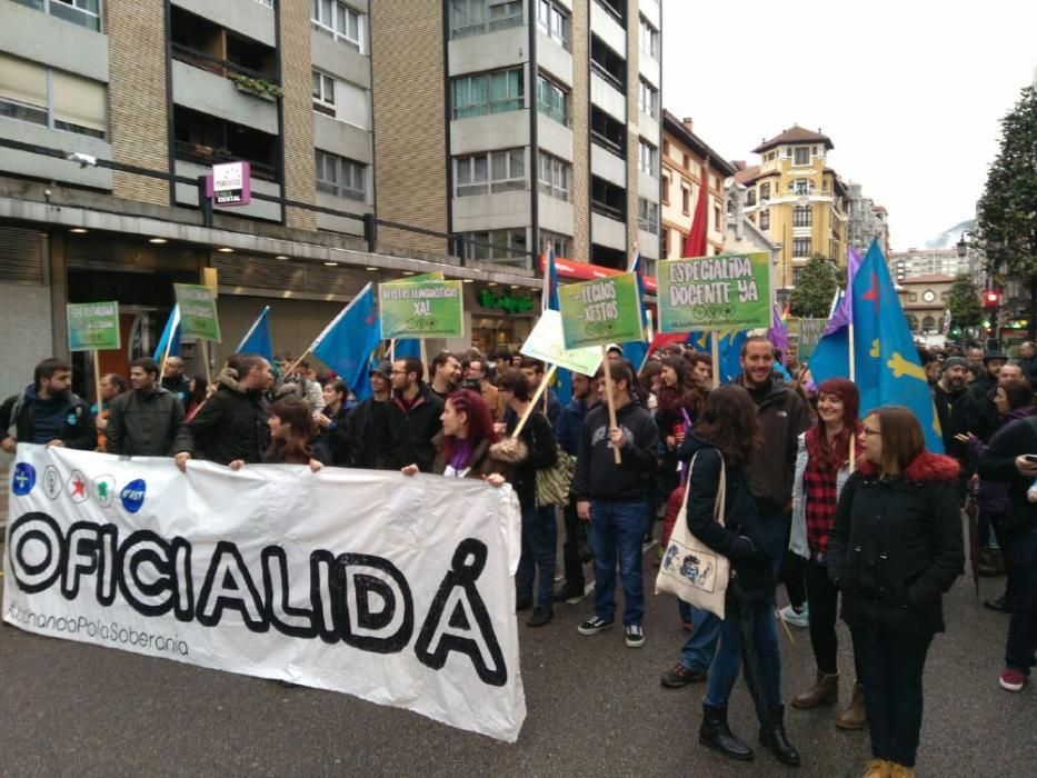 Manifestación por la oficialidad del Asturianu