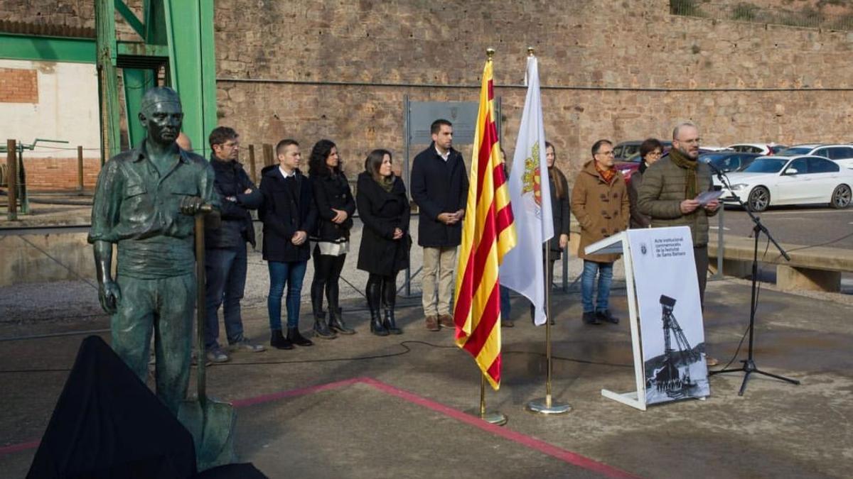 Homenatge als miners que van perdre la vida a la Muntanya de Sal de Cardona