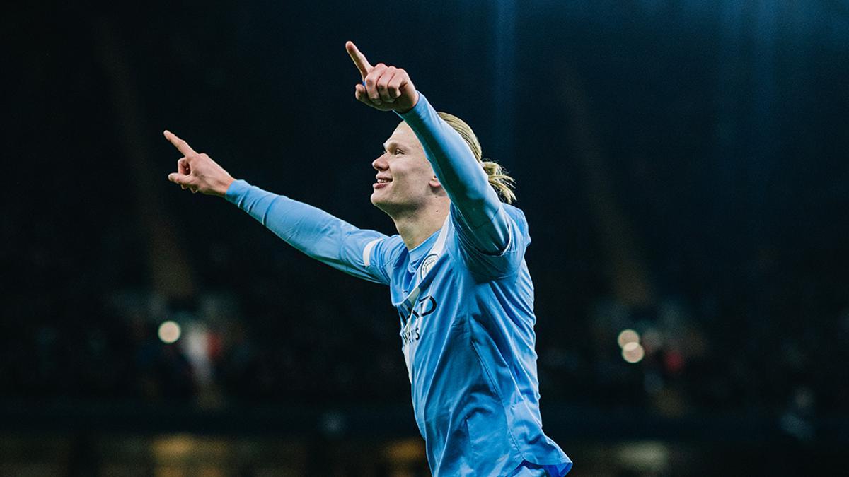 Erling Haaland, autor de un doblete en la victoria contra el West Ham (3-0)