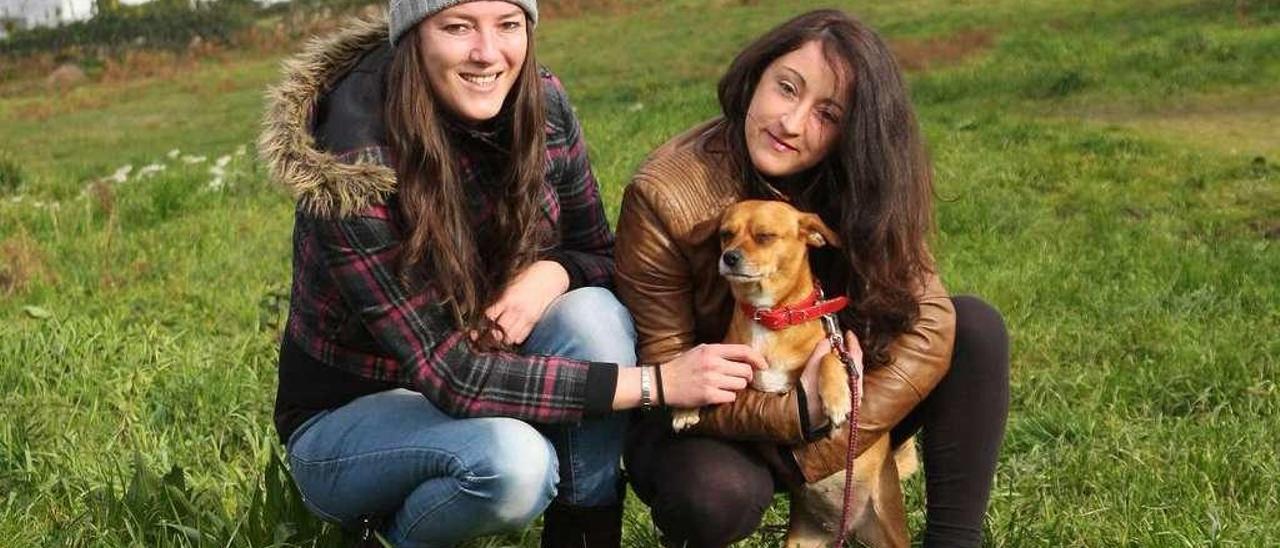 Paola Docampo y Maica Moreno, ayer, en A Estrada. // Bernabé/Adrián Rei