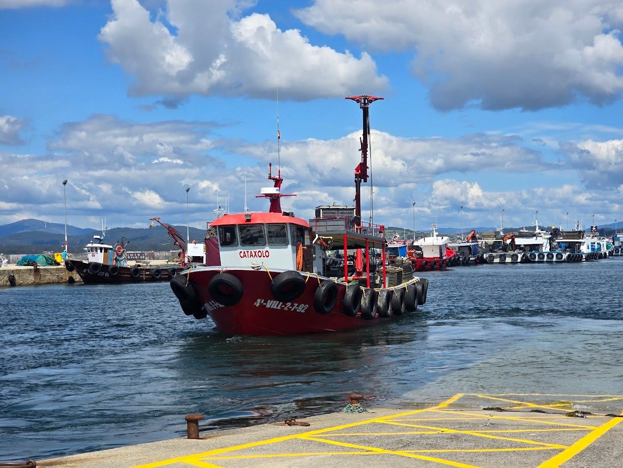 El puerto grovense de O Corgo, pendiente de un proceso de reordenación.