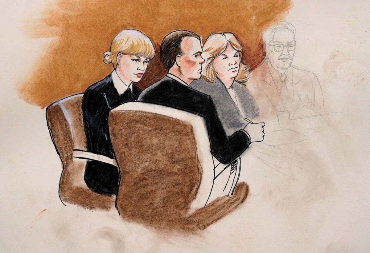 Dibujo del juicio de Taylor Swift