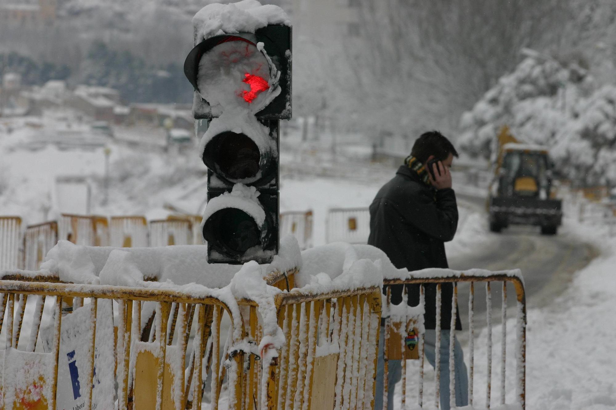 La gran nevada de marzo de 2005 en el interior de la provincia de Alicante