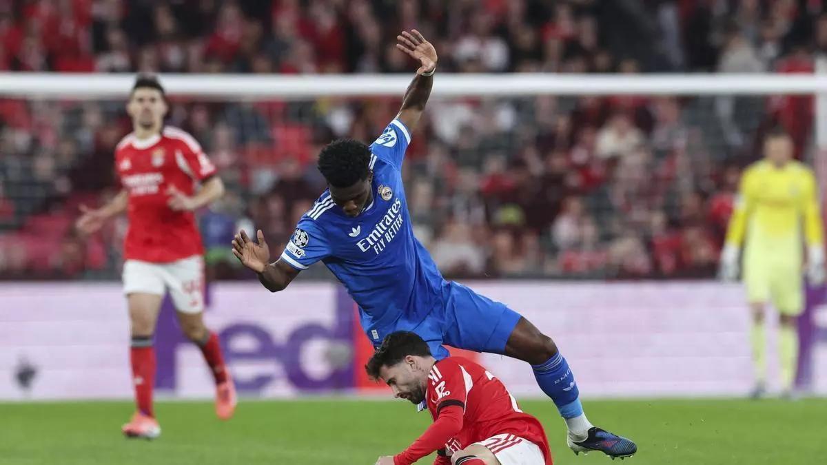 El Real Madrid derrotó al Benfica por la mínima en su primer enfrentamiento de la llave