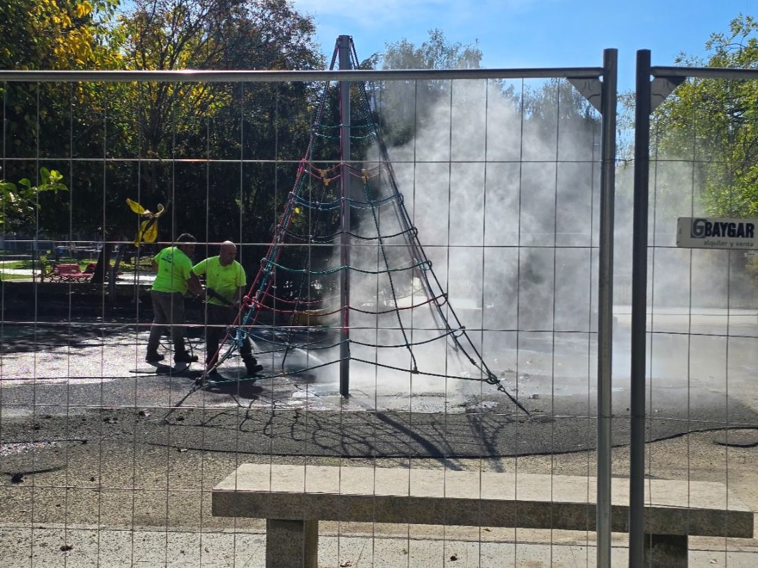 Así se reparara el parque infantil de A Xunqueira, uno de los más importantes y concurridos del Concello de Vilagarcía.