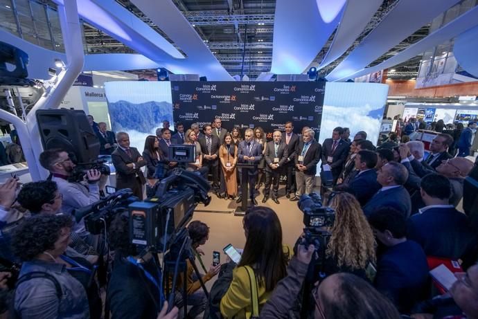 inauguración del Pabellón de Canarias de la World Travel Market, en Londres