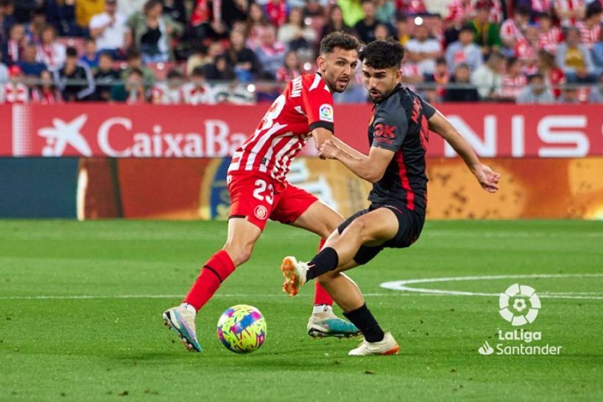 Morlanes, en el partido ante el Girona.