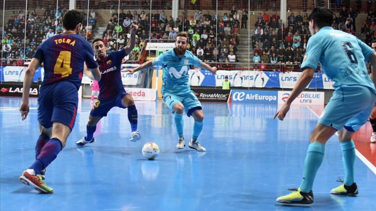 Partido intenso el que se vivió en la pista del Movistar Inter