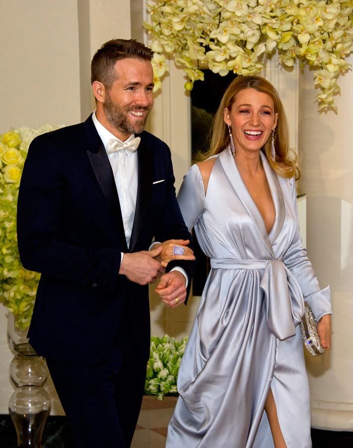 Blake Lively y Ryan Reynolds durante una cena de Estado en la Casa Blanca