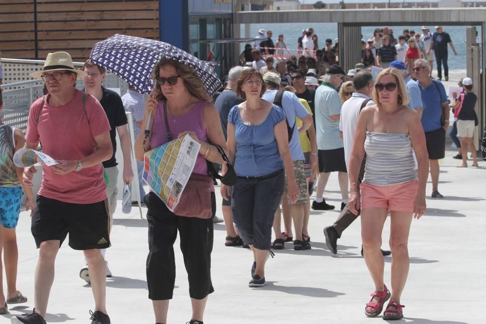 Turistas en Cartagena en el Puente de agosto