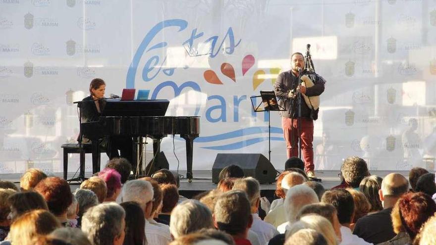 Concierto del grupo de piano y gaita Quodlibet, que actuó en la Alameda. // Santos Álvarez