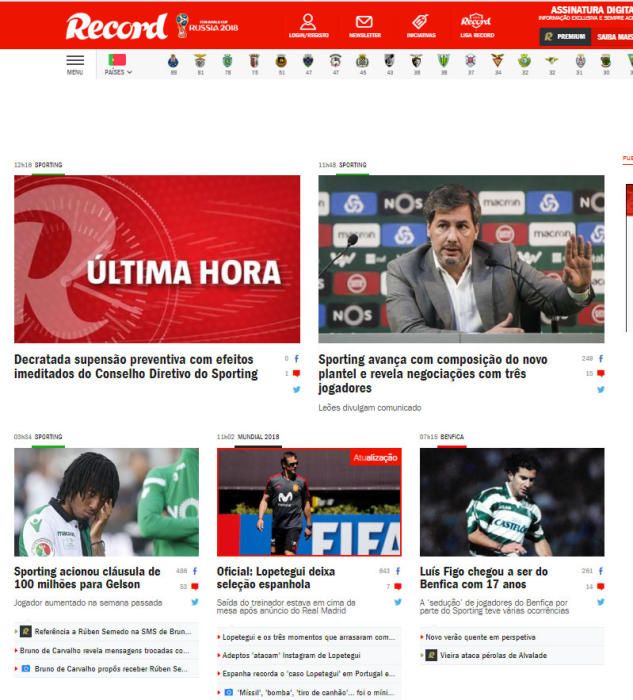 La destitución de Lopetegui, en la prensa mundial