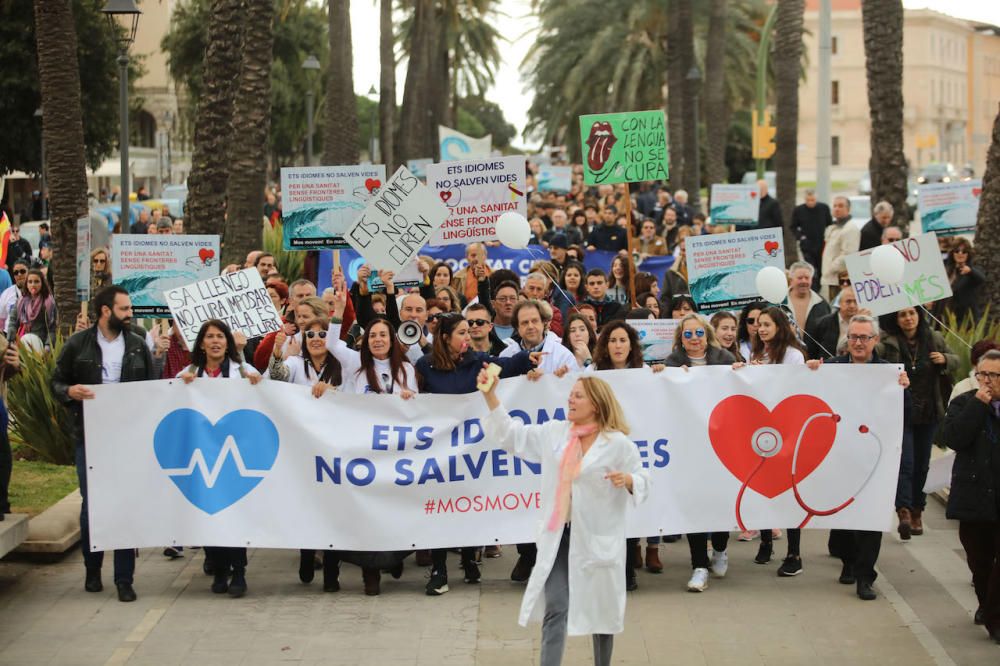 La plataforma 'Mos Movem' se moviliza contra el requisito del catalán en la sanidad pública balear