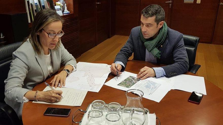 La reunión entre el alcalde y la conselleira.