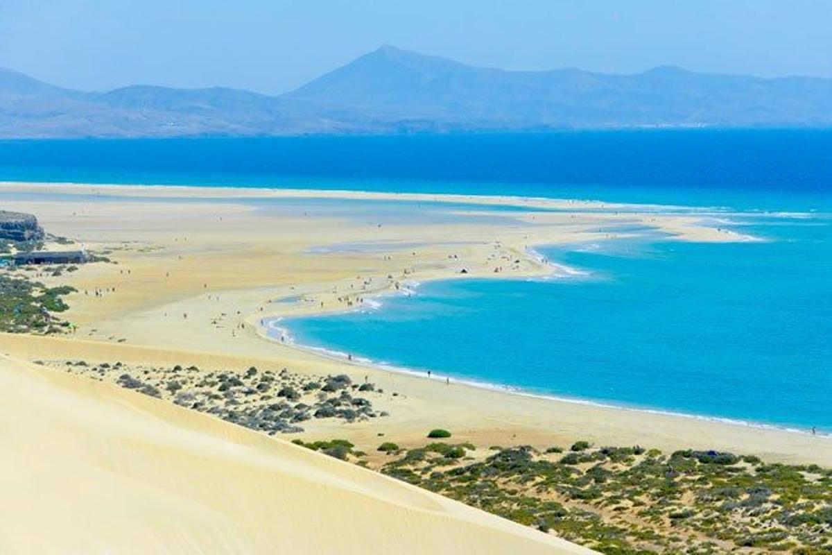 Playa de sotavento, en Fuerteventura.