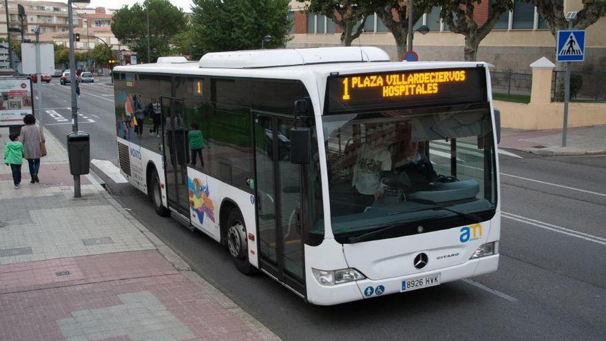 Un bus urbano circula por Zamora.