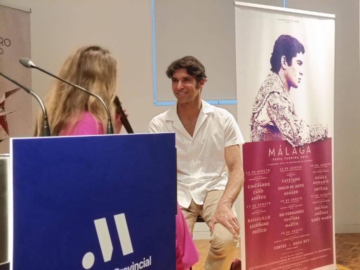 Cayetano Rivera en la presentación de los carteles taurinos de la Feria de Málaga