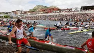 Un emotivo "Asturias Patria Querida" y un cañonazo que resonó en Arriondas: así fue la salida del Descenso Internacional de Sella