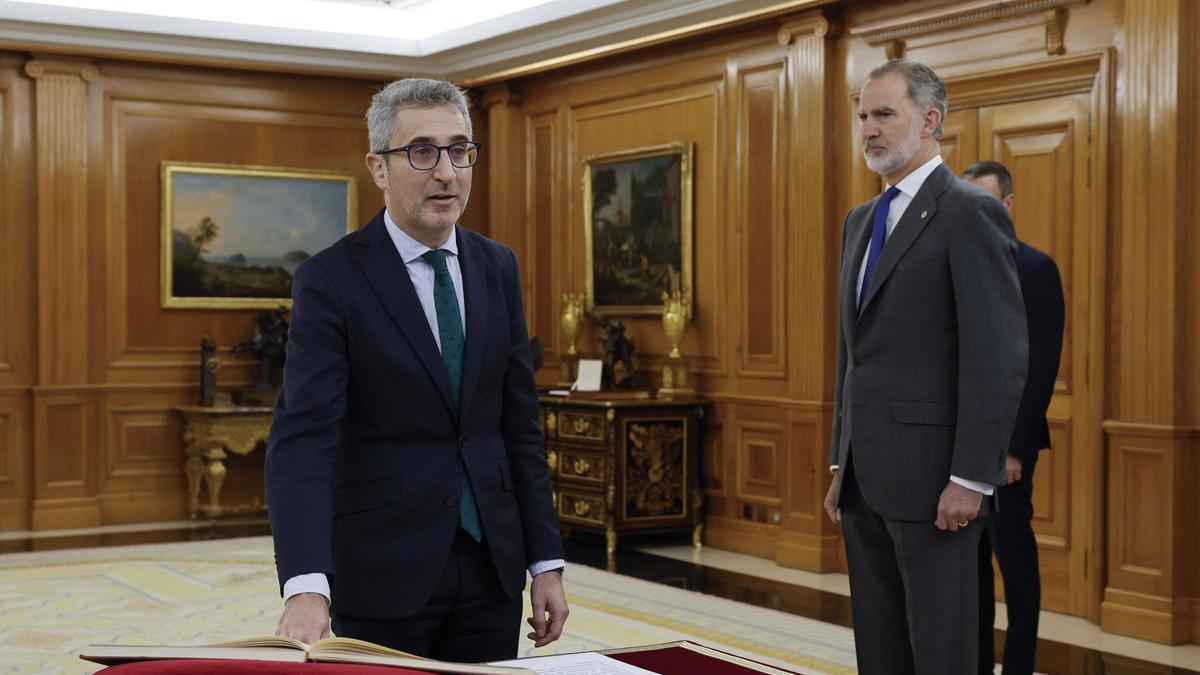 Carlos Cuerpo y Arcadi España prometen sus nuevos cargos ante Felipe VI