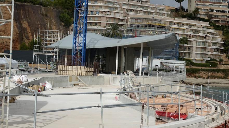 Avanzan las obras del futuro restaurante panorámico de Puerto Portals, con un diseño rompedor