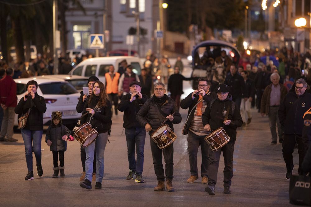 Sant Antoni arranca en Sagunt con la tradicional Plantà del Pi