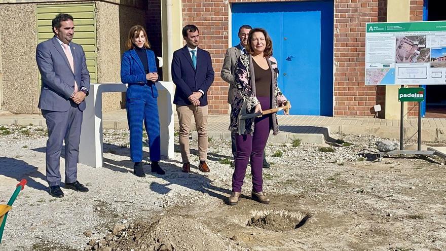 Primera piedra del Bombeo de Rojas, que completará la conexión entre Málaga y el Campo de Gibraltar