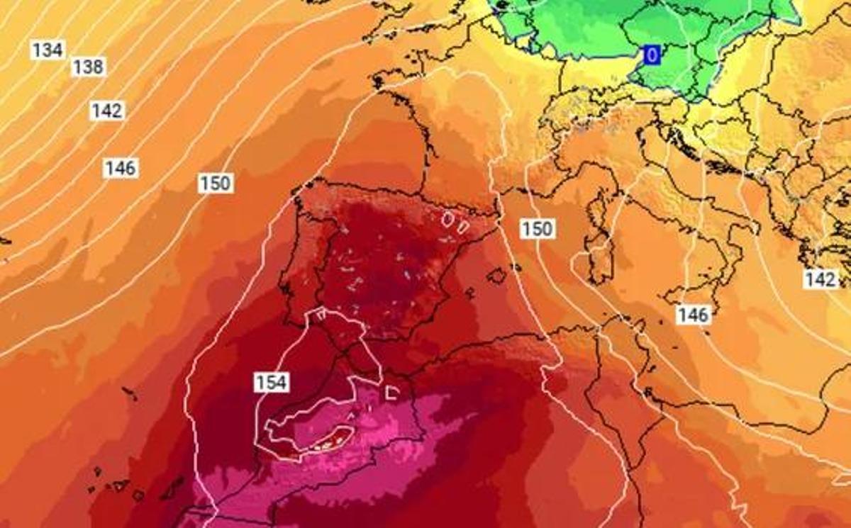 Mapa de calor para finales de abril.