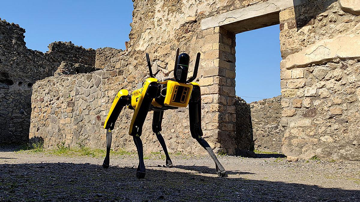 Este es Spot, el perro robot que custodia Pompeya.