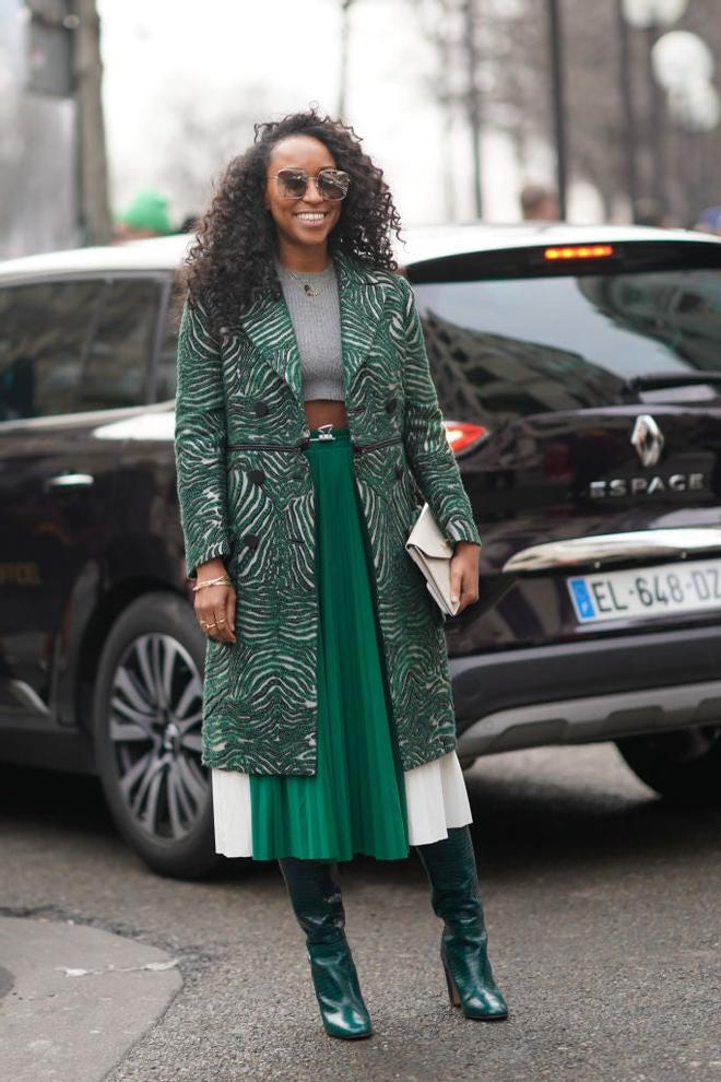 Street Style : Paris Fashion Week green look